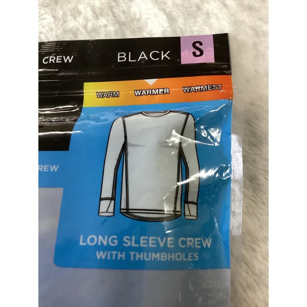 Cuddl Duds‎ Mens ClimateCore Long Sleeve Crew Baselayer Black Small CD8428652